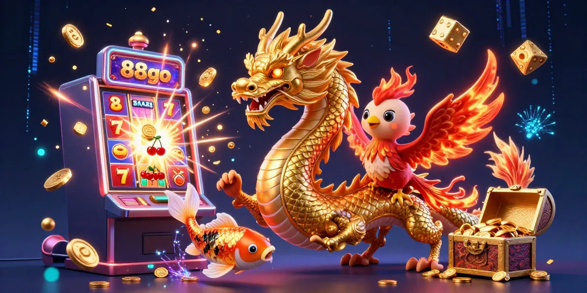 Experience thrilling slots action with 88go through dazzling casino elements and vibrant characters.