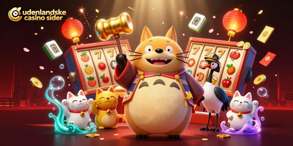 Experience vibrant gaming action featuring udenlandske casino sider with cheerful characters and dynamic slot elements