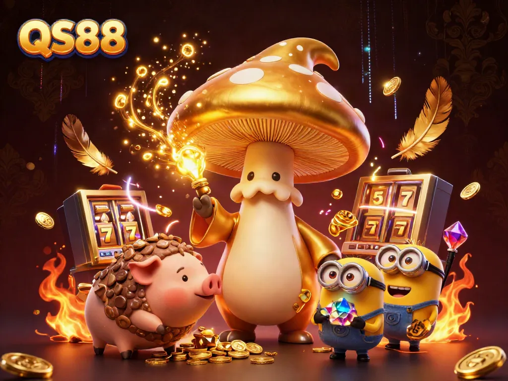 Experience thrilling games with QS88's magical casino adventure featuring gold and gems.